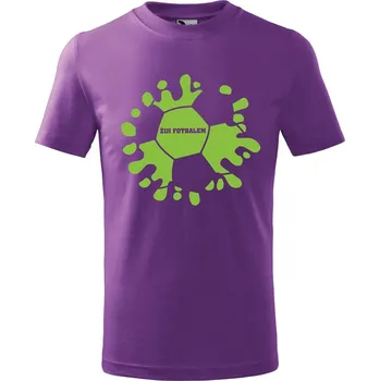Dětské tričko s potiskem Žiji fotbalem Velikost: 122/6 let, Barva trička: Fialová