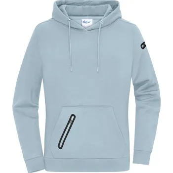 Dámská mikina James & Nicholson Dámská interlock mikina s kapucí - XXL milky blue