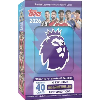 Sběratelská karetní hra Topps Premier League 2026 Mega Tin 3