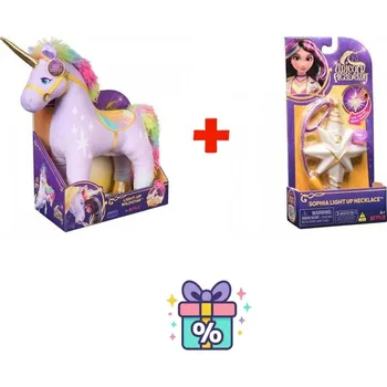 plyšák Výhodný set: Unicorn Academy plyšový Wildstar se zvuky 38 cm + náhrdelník s prstenem