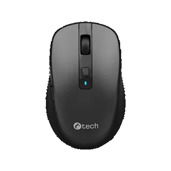 Myš Myš C-TECH WLM-19 Dual mode, bezdrátová, BT5.0 + 2,4GHz, 1600DPI, 6 tlačítek, USB nano receiver, černá