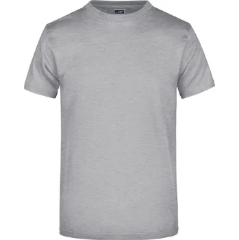 James & Nicholson Tričko z těžké bavlny - XXL grey heather