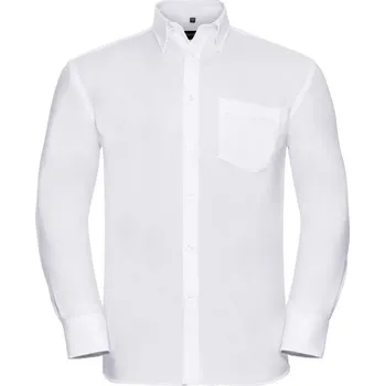 Pánská košile Russell Collection Nežehlivá košile s dlouhým rukávem - XXL white