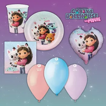 Party dekorace Dekorační sada Gábinin kouzelný domek ve filmu