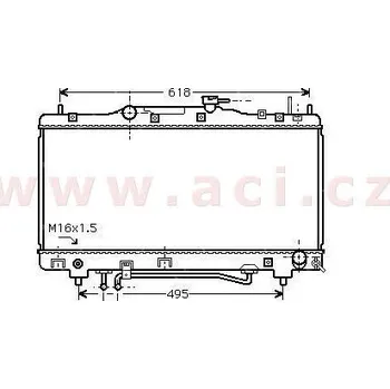 Auto-moto 1/97- chladič 2.0i 16V (+AUT±AC) [350*698*16]