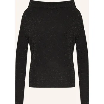 Selected Femme Dlouhé Rukávy S Třpytivou Přízí, černá / stříbrná