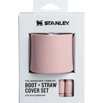 Termohrnek STANLEY Silikonový obal dna a kryt slámky The Quencher Boot + Straw Topper 1180 ml/40oz Pink Dusk