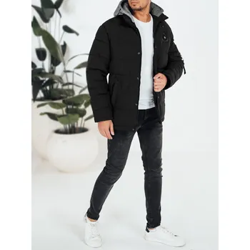 Pánská zimní bunda Dstreet DStreet černá | bílá 3472012