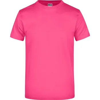 pracovní tričko James & Nicholson Tričko z těžké bavlny - 3XL pink