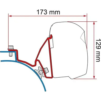 Příslušenství ke karavanu Adaptér pro Fiamma F43van na VW T5-T6 California