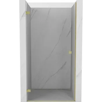 Sprchové dveře Mexen Lunar-B s levými panty 90 cm, průhledné, kartáčované zlato - 832-090-000-55-00-L