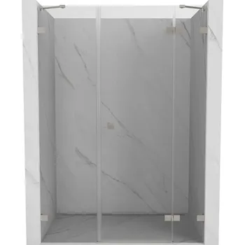 Sprchové dveře Sprchové dveře Mexen Lunar s pravými panty 130 cm, průhledné, kartáčovaný nikl - 834S-130-050-97-00-P