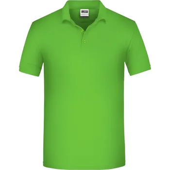 Pánská móda James & Nicholson Pánské pracovní bio piqué polo - S lime green