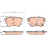 Sada brzdových destiček, vždy 4 kusy v sadě TRW GDB2319