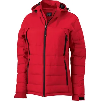 Dámská softshellová bunda James & Nicholson Dámská outdoorová hybridní bunda - XL red