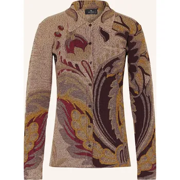 Dámský svetr Etro Dámský Pletený Kardigan, tmavě fialová / žlutá / světle...