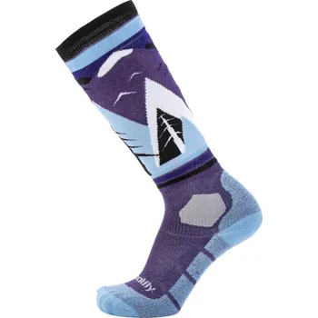 SNB a SKI ponožky Meatfly Leeway SNB Socks 25/26 Purple Mountains XS/S (36-39)