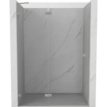 Sprchové dveře Sprchové dveře Mexen Lunar s levými panty 135 cm, průhledné, kartáčovaný nikl - 834-135-000-97-00-L