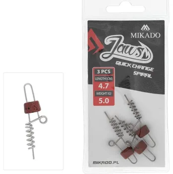 Rybářský háček 3ks - Šroubovací Spirála Mikado Jaws Quick Change 5gr 4.7cm