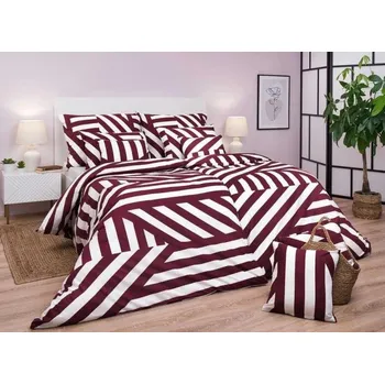 Povlečení Bavlněné povlečení Zebra bordó