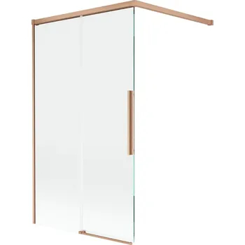 Vanová zástěna Mexen Rox 2-křídlá posuvná vanová zástěna 100 x 150 cm, průhledná, kartáčovaná měď - 8C9-100-003-65-00