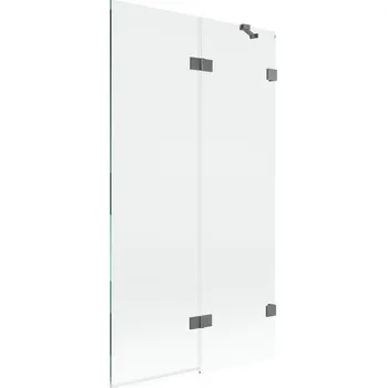 Vanová zástěna Vanová zástěna Mexen Lunar 2-křídlá pravá 100 x 150 cm, průhledná, stříbrná - 897-100-100-95-00-P