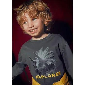 Chlapecké tričko Chlapecké triko dlouhý rukáv Dinosaur Mayoral 4090-46 Graphitové velikost 116