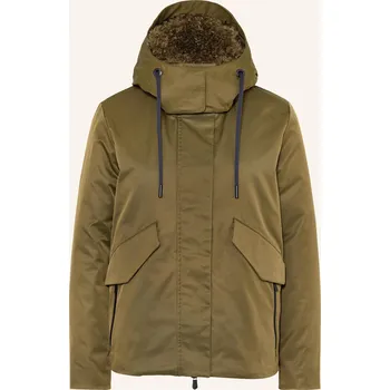 Dámský kabát Save The Duck Dámská Parka Kara S Umělou Kožešinou, olivová, 34