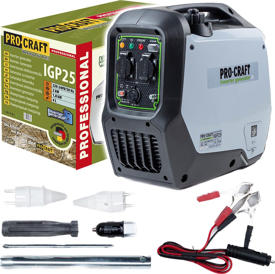 Invertorová elektrocentrála Procraft IGP25, 230V, 2,0kW