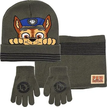 Čepice Souprava čepice, nákrčník a rukavice Tlapková patrola 54