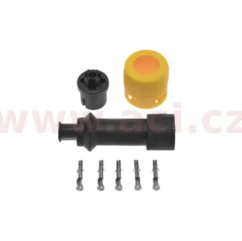 zástrčka 5 pin bajonet 2 vývody žlutý JOKON (Německo) ORIGINÁL