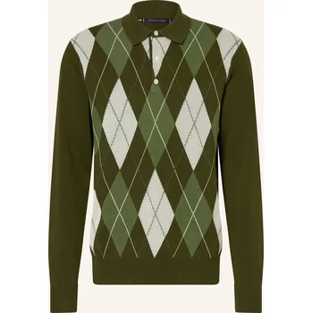 Pánské tričko Tommy Hilfiger Pánské Pletené Polo Tričko, zelená / krémová, XL
