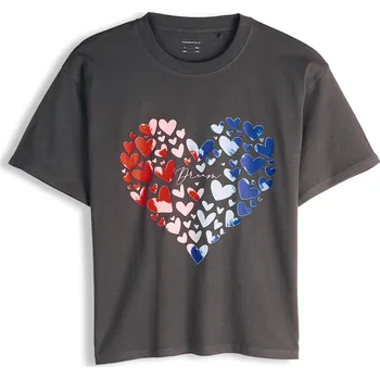 GATE Nadrozměrné tričko s potiskem 7Y 825-0608/887