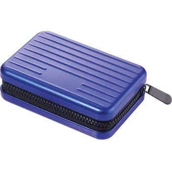 Troika 2 ks pouzdro na karty Kartenkoffer modré a stříbrné