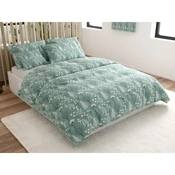 Povlečení Bavlněné povlečení WILD FLOWERS mentolové hotelová kapsa Rozměr povlečení: 70 x 90 cm | 140 x 200 cm