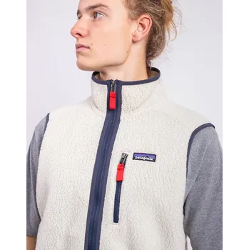 Pánská vesta Patagonia M's Retro Pile Vest Pelican w/Smolder Blue M