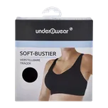 under2wear Podprsenka Soft s nastavitelnými ramínky, černá XL