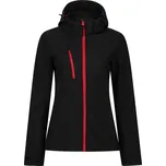 Regatta Professional Dámská 3vrstvá softshell bunda s kapucí "Venturer" - 12_M black/classic red