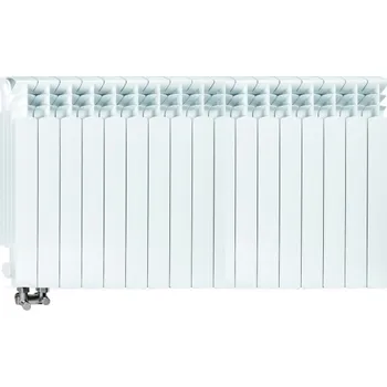 Radiátor Radiátor HLINÍKOVÝ G500F 23-segmentový WHITE LEVÉ rohové připojení (SADA) e40824