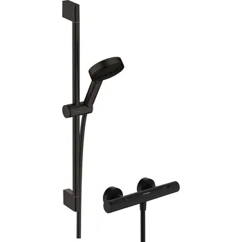 Hansgrohe Pulsify Select S Sprchový set s termostatickou baterií Eco a tyčí 65 cm, matná černá 24272670
