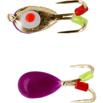 Rybářský háček 4ks - Marmyška Mikado Ice Bug 4mm Fialová/Zlatá