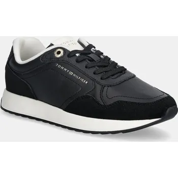 Dámské tenisky Kožené tenisky Tommy Hilfiger MONOGRAM MIX MATERIAL RUNNER FW0FW09267 černá 99X, EUR 39