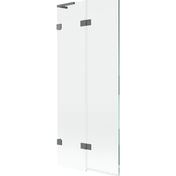 Vanová zástěna Mexen Lunar L 2dílná levá vanová zástěna 80 x 150 cm, průhledná, stříbrná - 897L-080-100-95-00-L