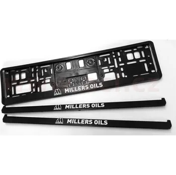 Autodíl Podložka pod RZ (SPZ) pro ČR a SR - Millers Oils logo - 1kus