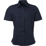 James & Nicholson Popelínová halenka s krátkým rukávem - 3XL navy