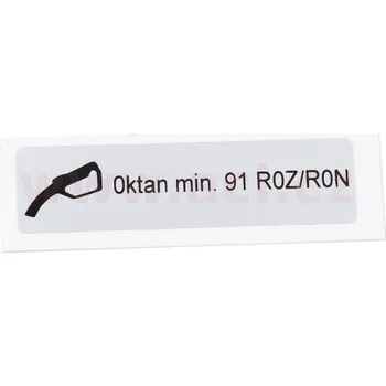 samolepka "Oktan min. 91 ROZ/RON" CLASSIC