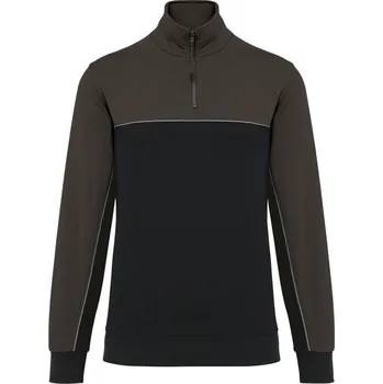 Dílna Kariban Pracovní mikina s 1/4 zipem - XXL black/dark grey