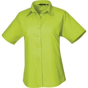 Dámská košile Premier Popelínová halenka s krátkým rukávem - 16_XL lime