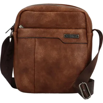 Kabelka Trendy pánská koženková crossbody taška Coveri Amand, hnědá