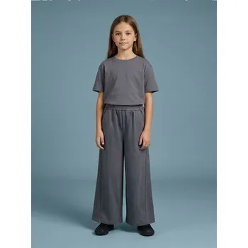 Dívčí oblečení Sinsay - Tepláky se širokými nohavicemi - šedá - 370HS-90X - 370HS-90X-140